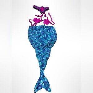 Baby crochet outfit Blue and Pink Mermaid